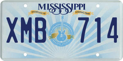 MS license plate XMB714