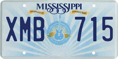 MS license plate XMB715