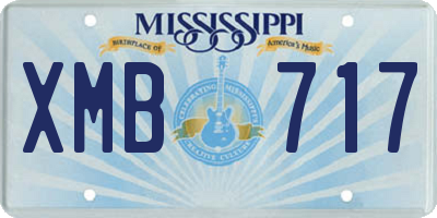 MS license plate XMB717