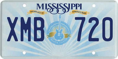 MS license plate XMB720