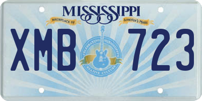 MS license plate XMB723