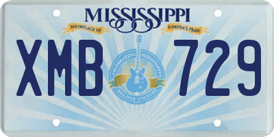 MS license plate XMB729