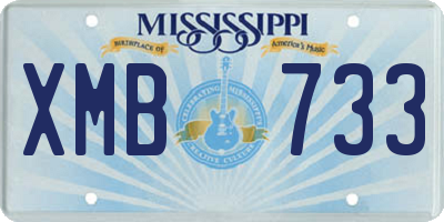 MS license plate XMB733