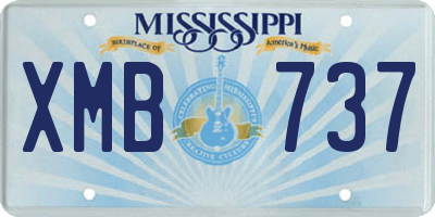 MS license plate XMB737