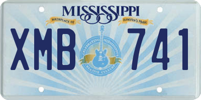 MS license plate XMB741
