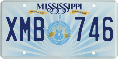 MS license plate XMB746