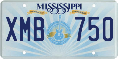 MS license plate XMB750