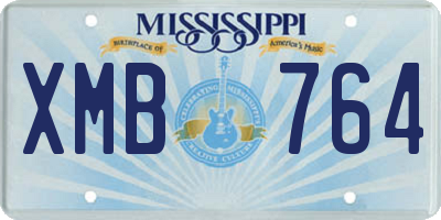 MS license plate XMB764