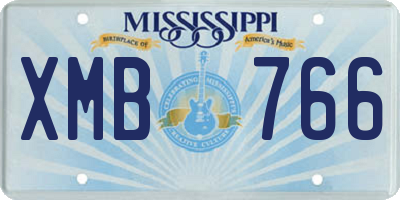 MS license plate XMB766