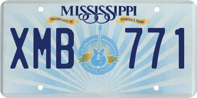 MS license plate XMB771