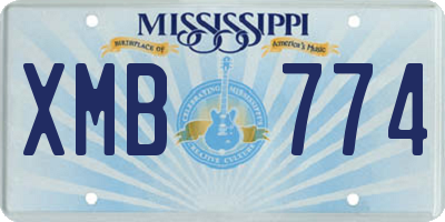 MS license plate XMB774