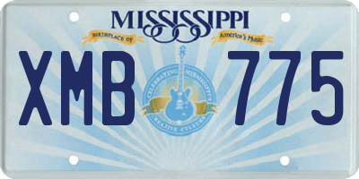 MS license plate XMB775