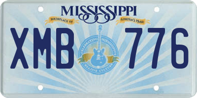 MS license plate XMB776