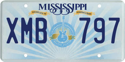 MS license plate XMB797