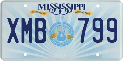 MS license plate XMB799