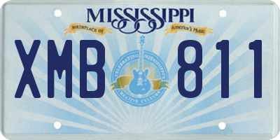 MS license plate XMB811