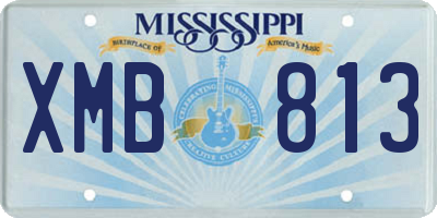 MS license plate XMB813