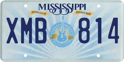 MS license plate XMB814
