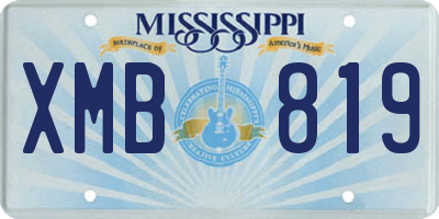 MS license plate XMB819