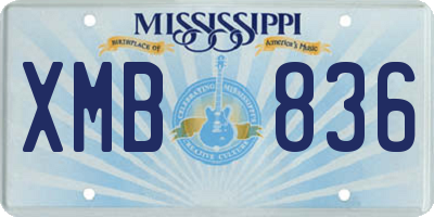 MS license plate XMB836