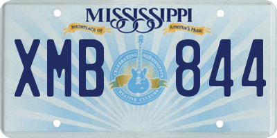 MS license plate XMB844