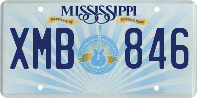 MS license plate XMB846