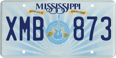 MS license plate XMB873