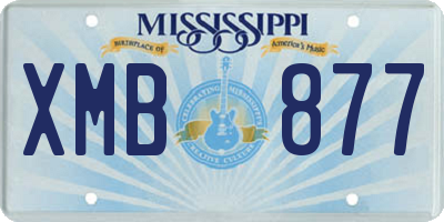 MS license plate XMB877