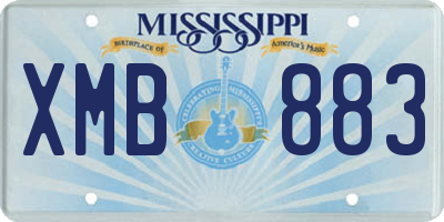 MS license plate XMB883