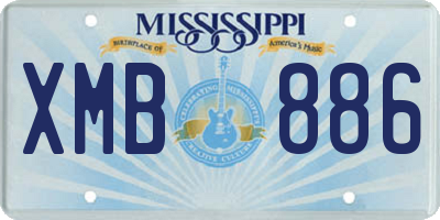 MS license plate XMB886