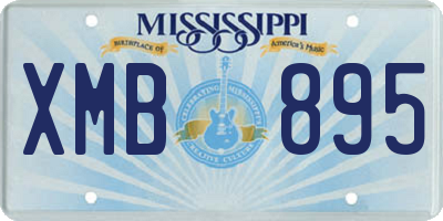 MS license plate XMB895