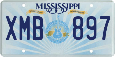 MS license plate XMB897