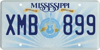 MS license plate XMB899