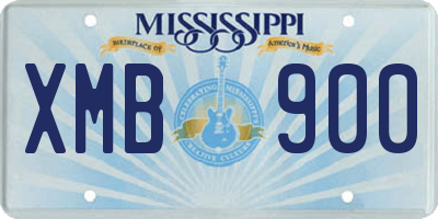 MS license plate XMB900