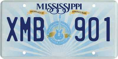 MS license plate XMB901