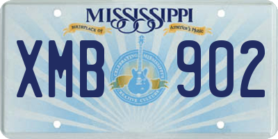 MS license plate XMB902