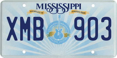 MS license plate XMB903
