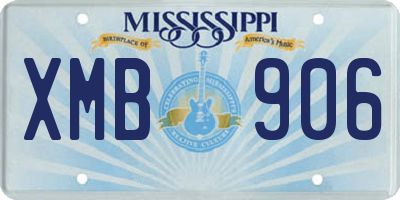 MS license plate XMB906