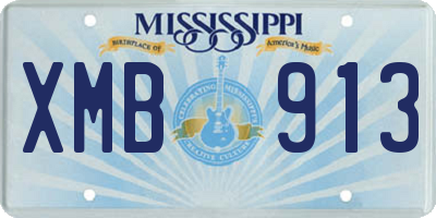MS license plate XMB913