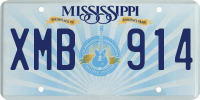 MS license plate XMB914