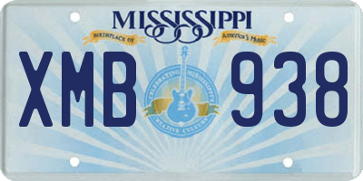 MS license plate XMB938