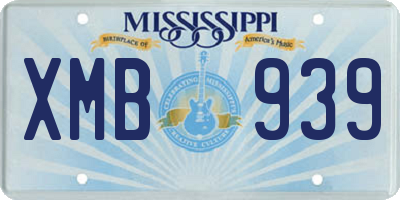MS license plate XMB939