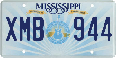 MS license plate XMB944