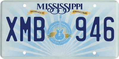 MS license plate XMB946