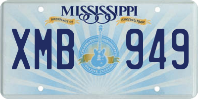 MS license plate XMB949