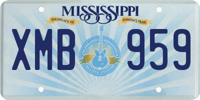 MS license plate XMB959