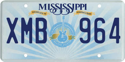 MS license plate XMB964