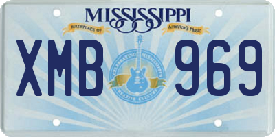 MS license plate XMB969