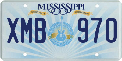 MS license plate XMB970