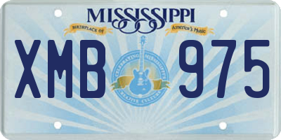 MS license plate XMB975